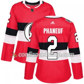 Adidas Maillot de Hockey Ottawa Senators Dion Phaneuf 2 2017-2018 Rouge Classic Authentic - Femme